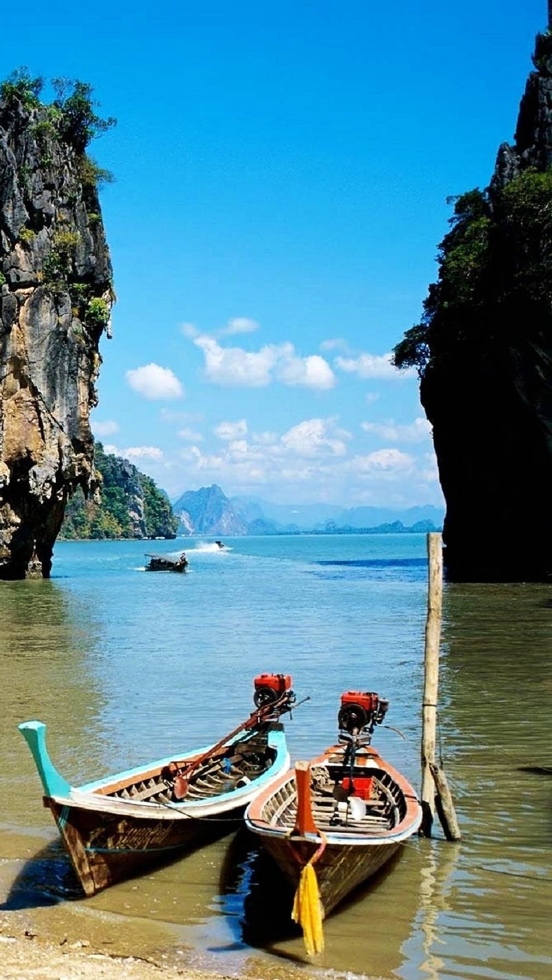 Wallpaper Thailand Beach Tropical Sea Boats