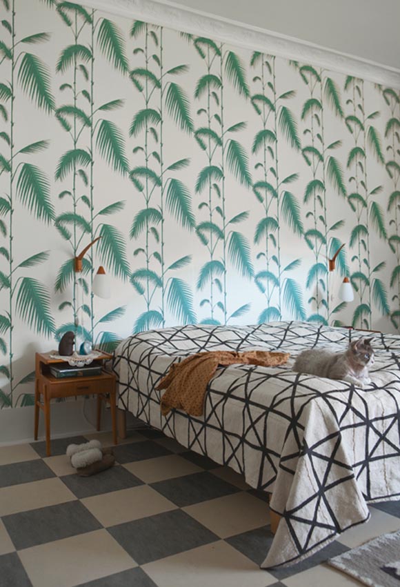 Of My Favorite Interiors With Palm Leaf Wallpaper Live The Life