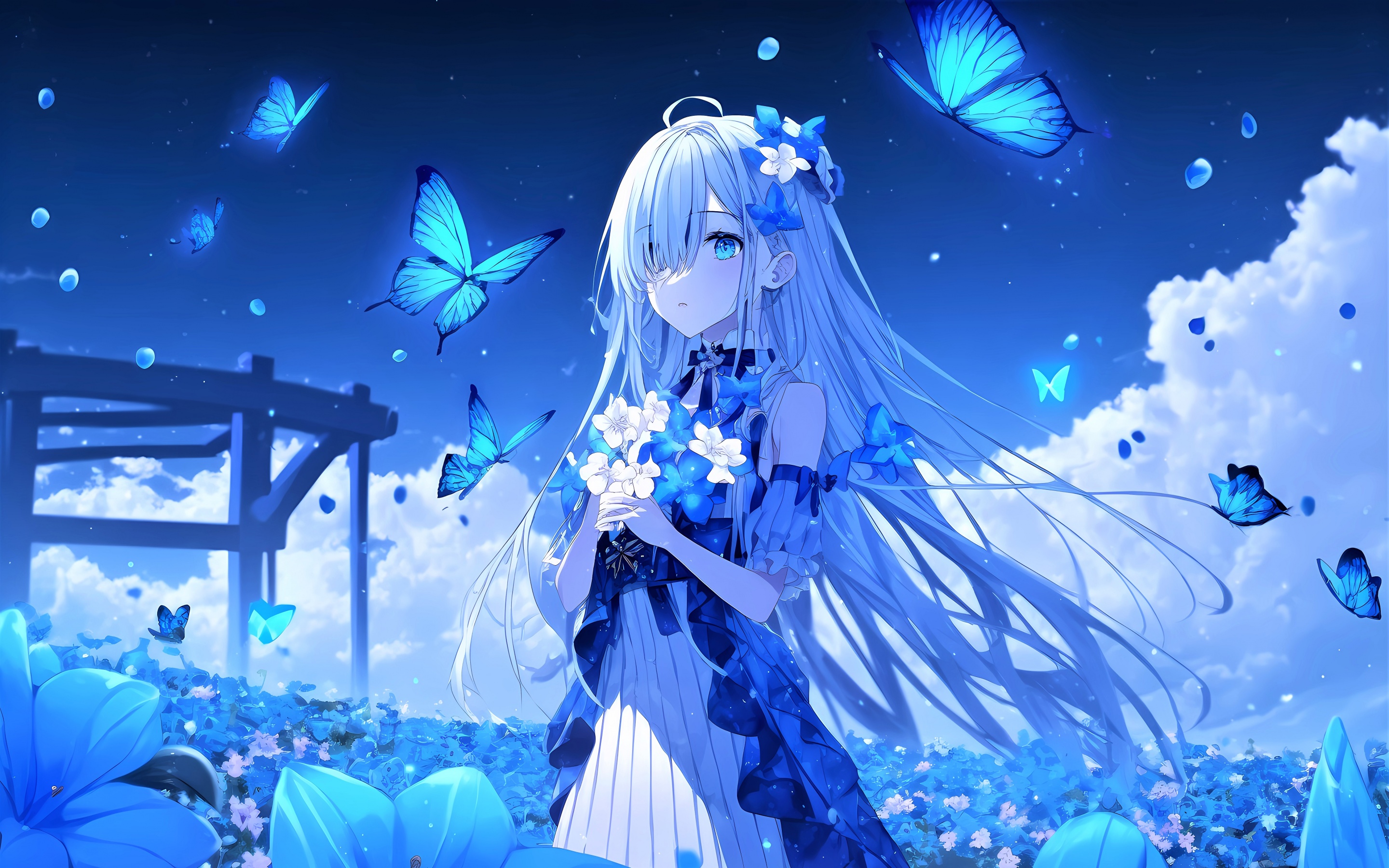 Anime Girl Wallpaper 4k Beautiful Butterflies