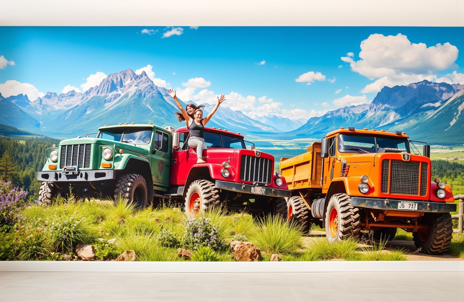 Girls And Trucks Wallpaper