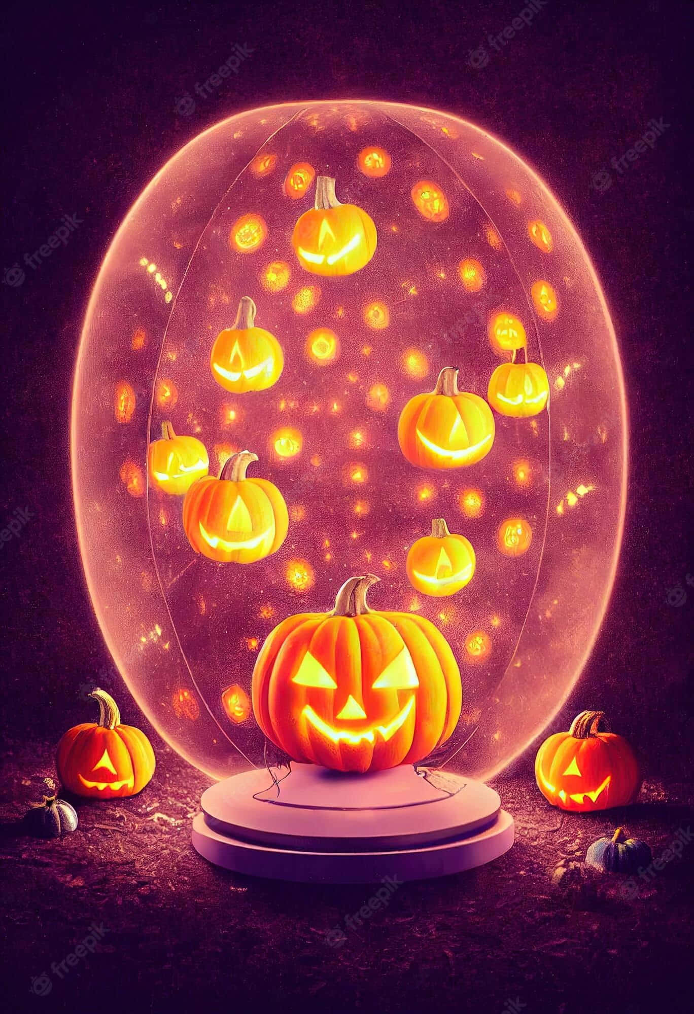 Neon Halloween Wallpaper