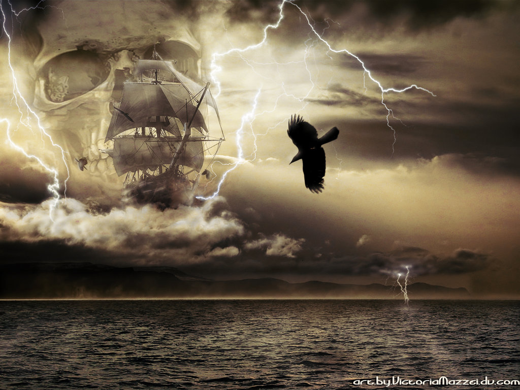 Ghost pirate ship by VictoriaMazzei on