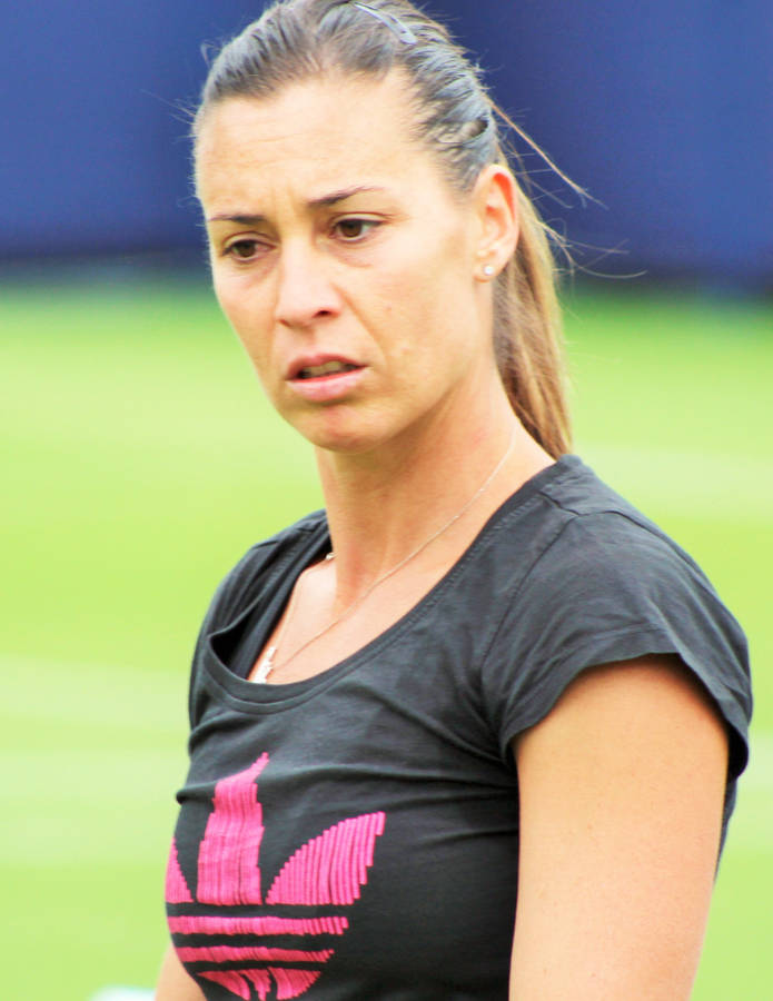 Flavia Pennetta Looking Down Wallpaper