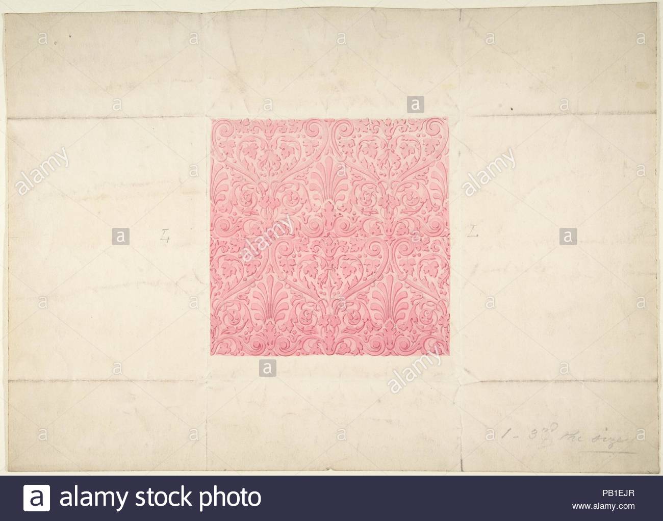 Design For Ornament Possibly Flocked Wallpaper Artist Anonymous