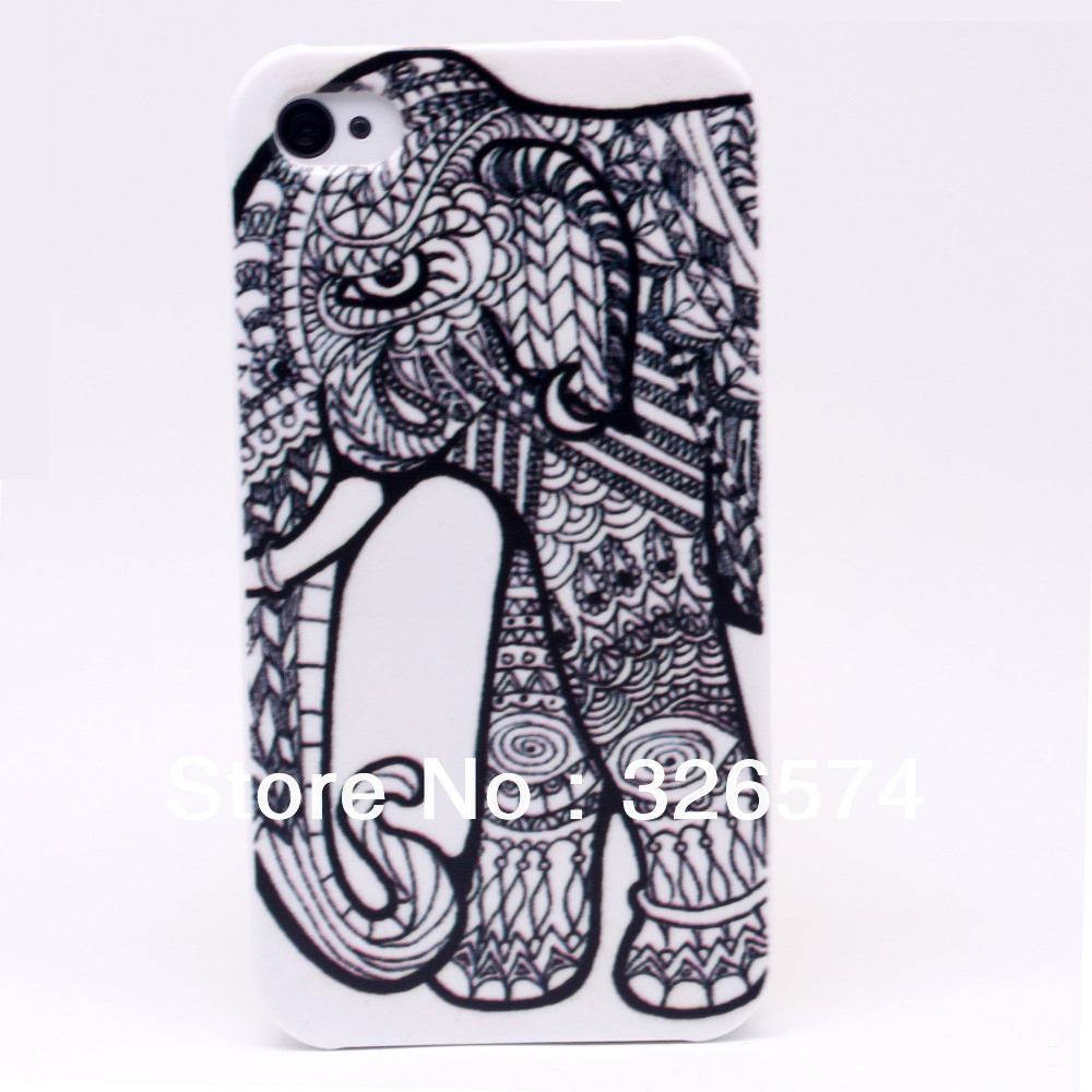 Elephant Drawing Aztec Wallpaper