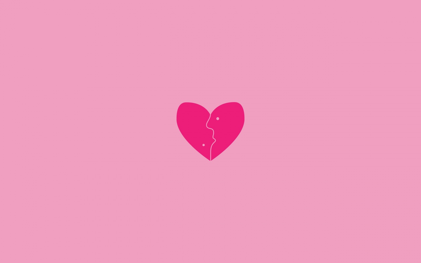 Little Heart With Pink Background Wallpaper