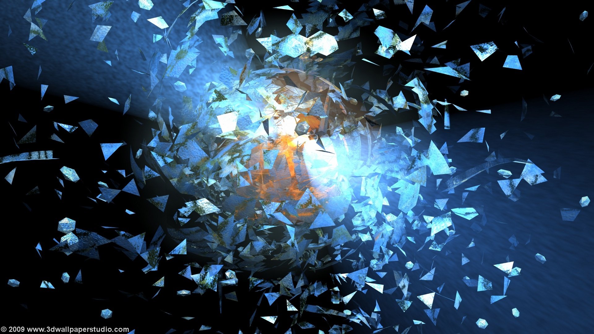 Crash 3d abstract wallpaper in 1920x1080 screen resolution