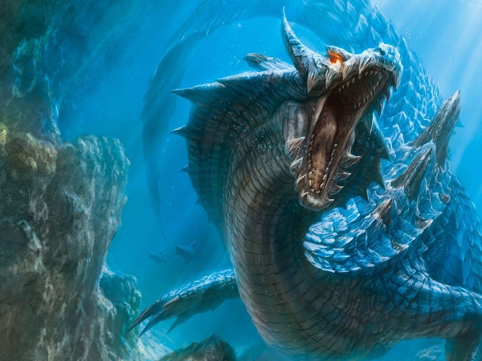 Dragons Fantasy Art Artwork Lagiacrus Monster Hunter Underwater