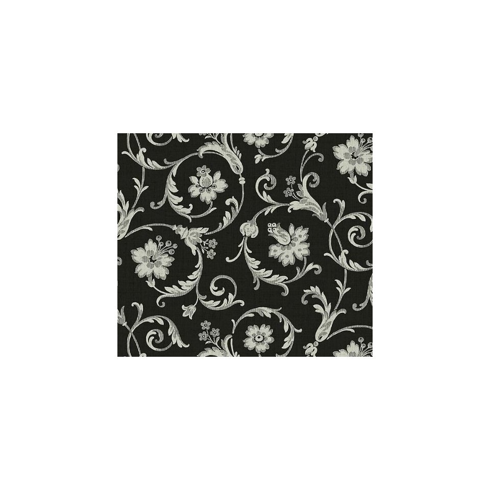 Black And White Scroll Wallpaper Kitchen Dining