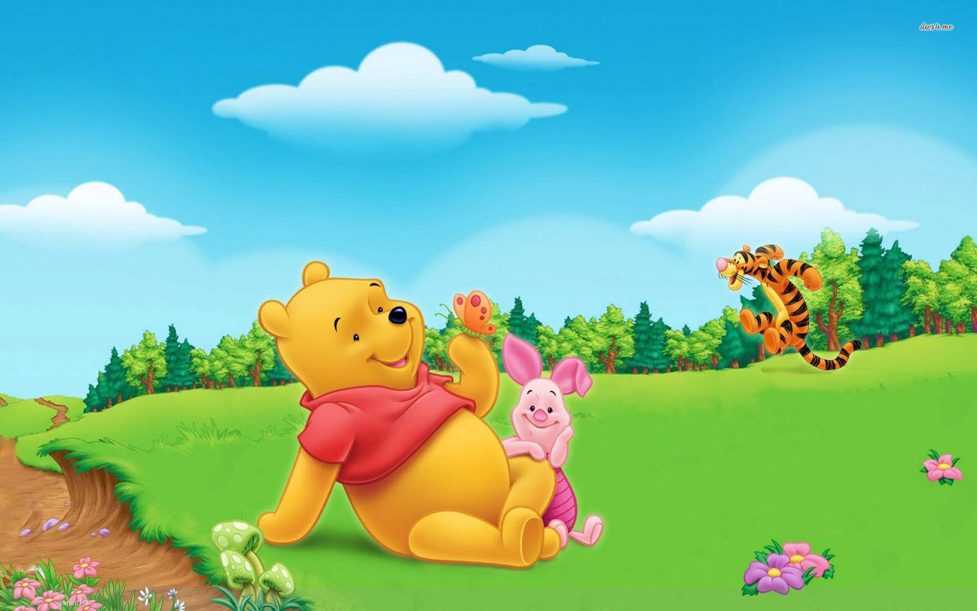 Charming Winnie The Pooh iPhone Theme Wallpaper