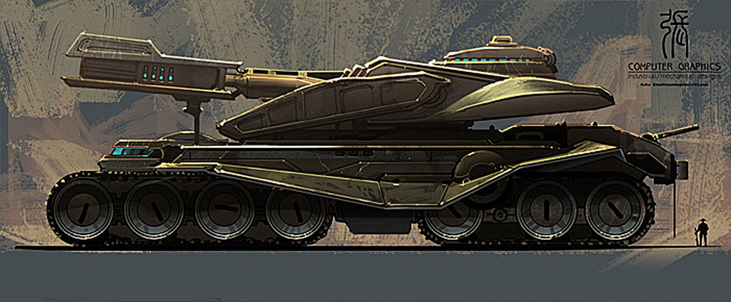 Imd Vehicle Atv Sam Launcher Battle Tank Futuristic Future Concept