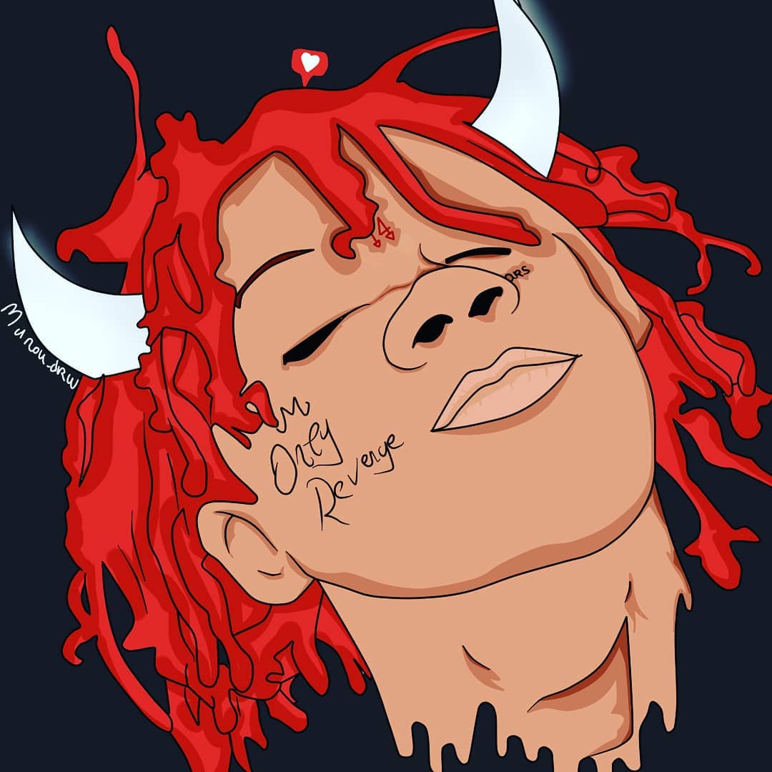 Trippie Red Cartoons Wallpaper Top