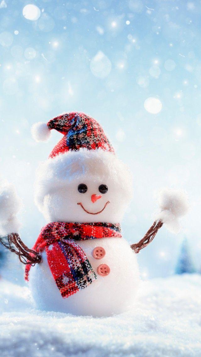 Christmas New Year Snow Winter Snowman 8k Vertical