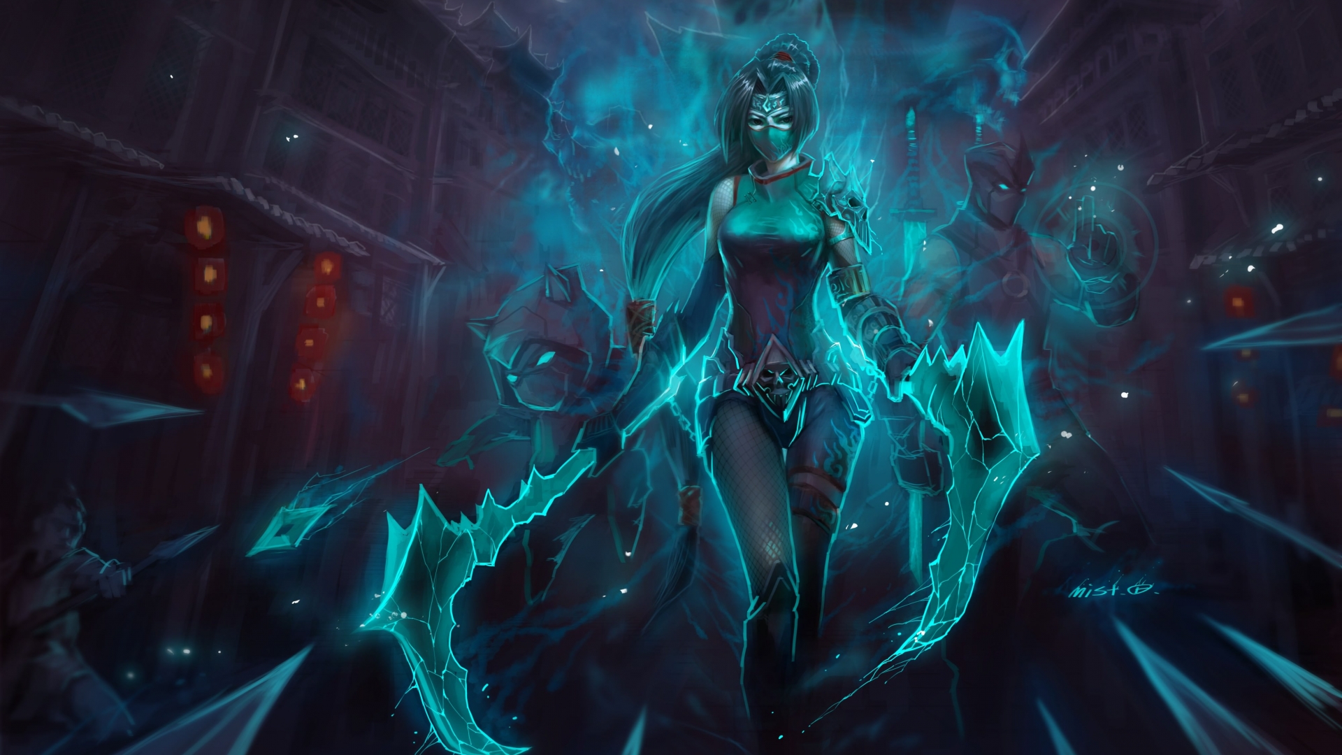 Akali Kennen League Of Legends Champion Wallpaper