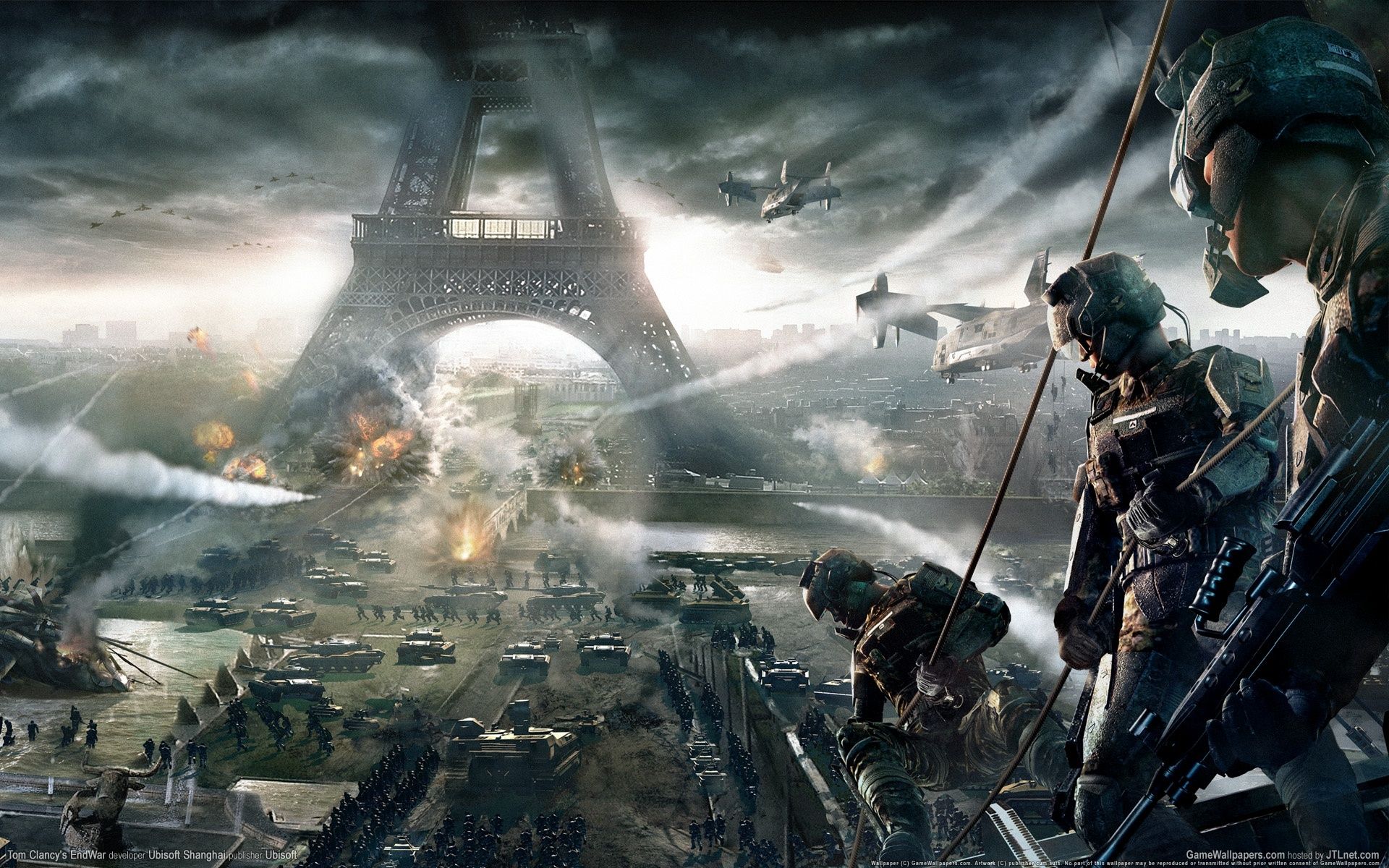 Tom Cy S End War Soldiers Paris Tanks Eiffel Tower The