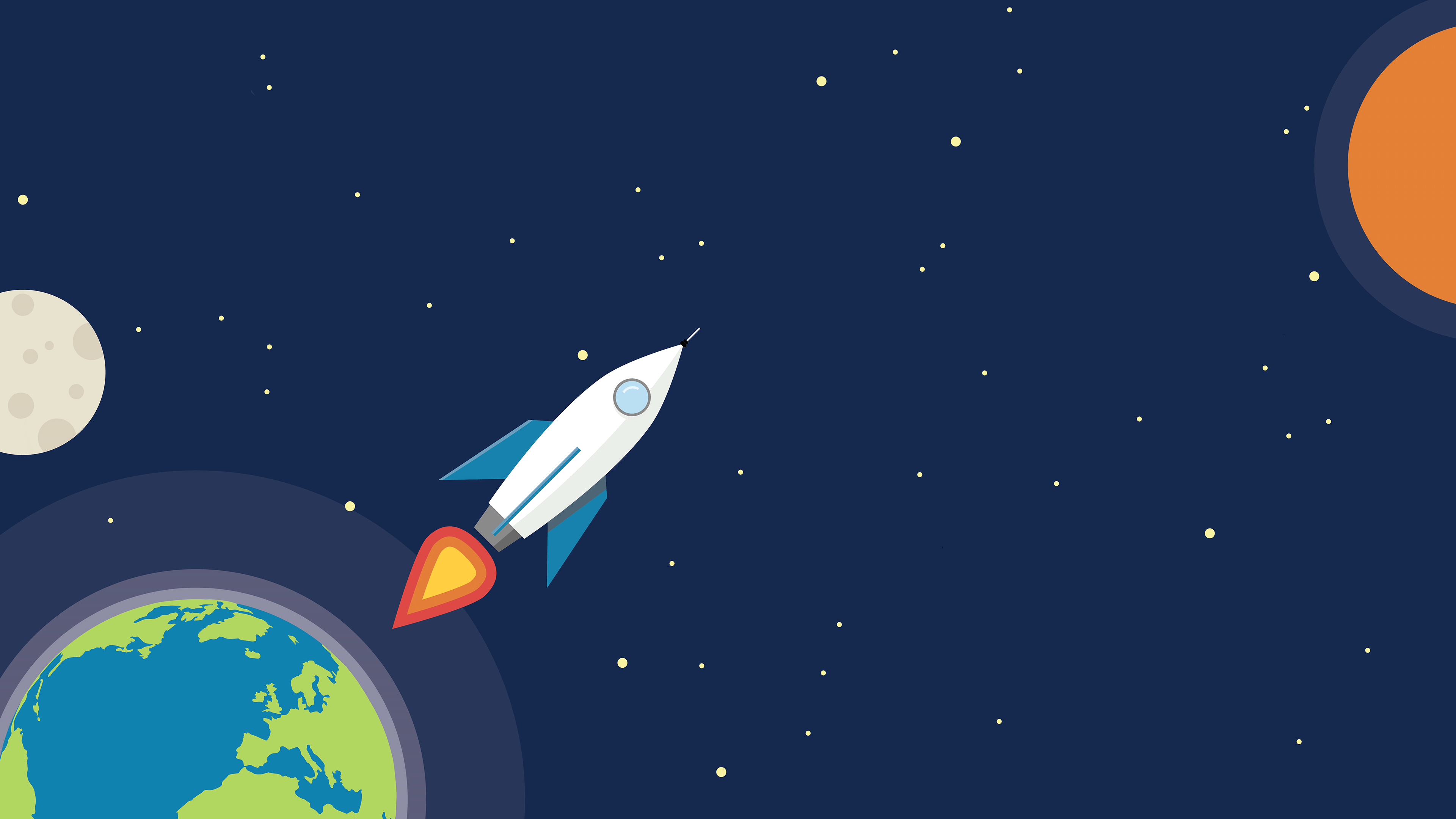 Earth Rocket Minimalism Wallpaper Hd Artist 4k Image Photos
