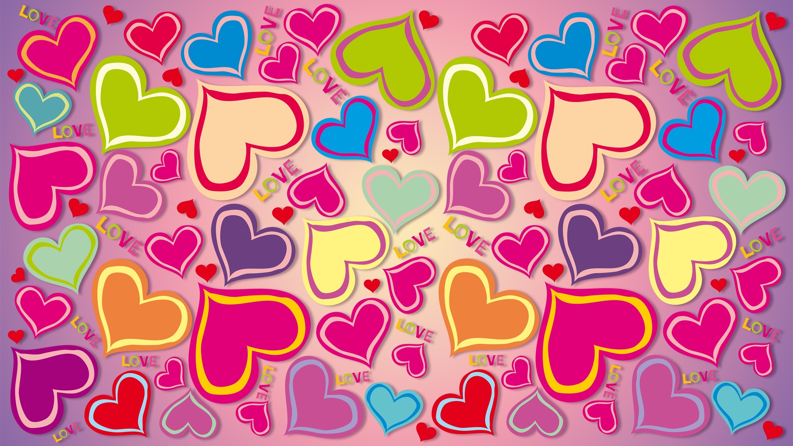 Colorful Hearts Love Wallpaper Better