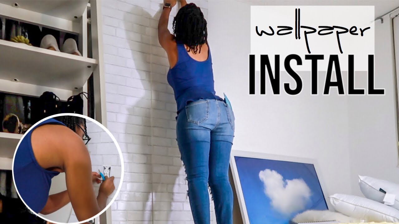 Free download DIY Faux Wallpaper Install Renter Friendly Textured Brick