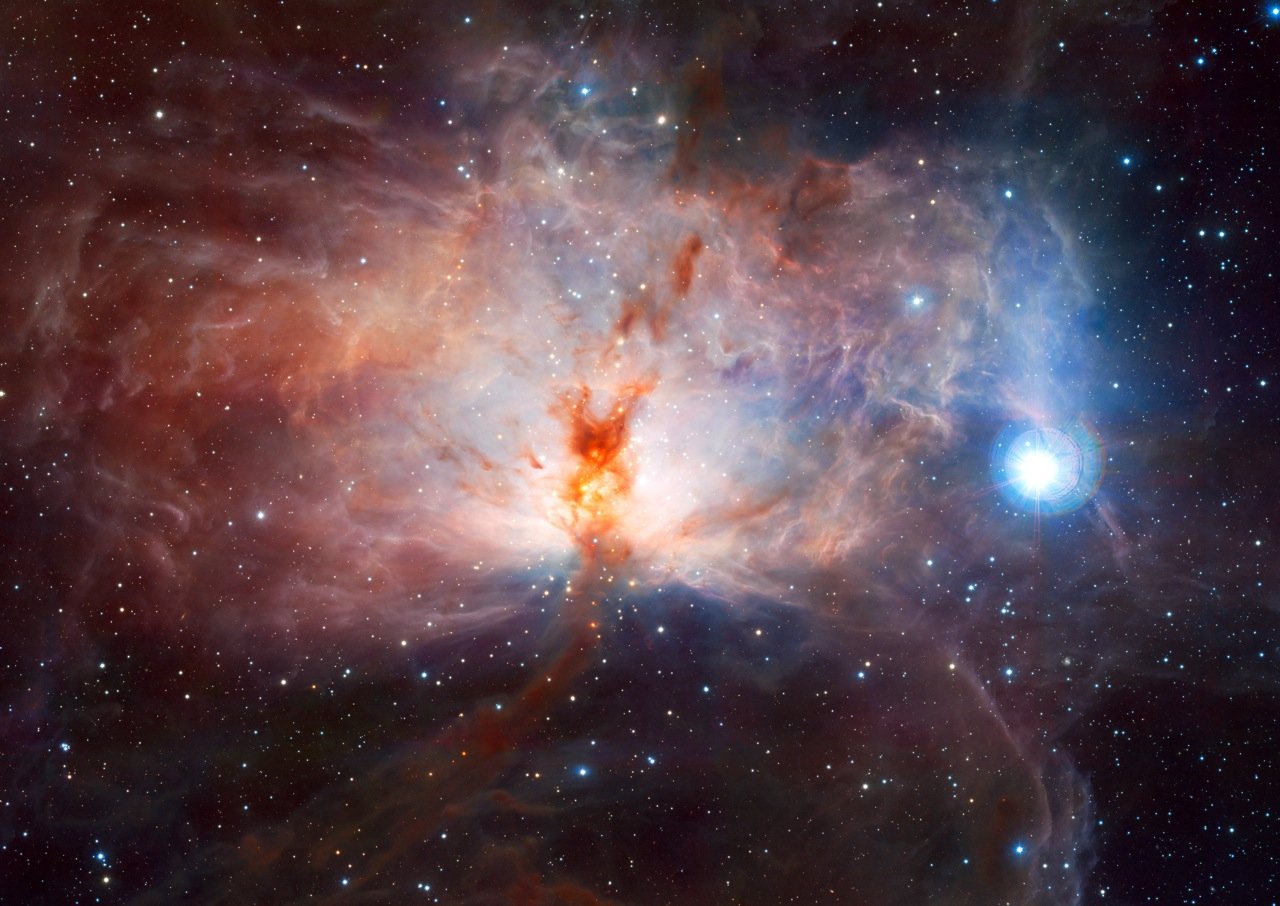 the nebula wallpaper is the flame nebula captured by the