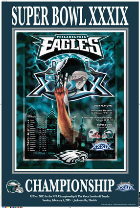 Super Bowl XXXIX   NFC Champs   Philadelphia Eagles Poster