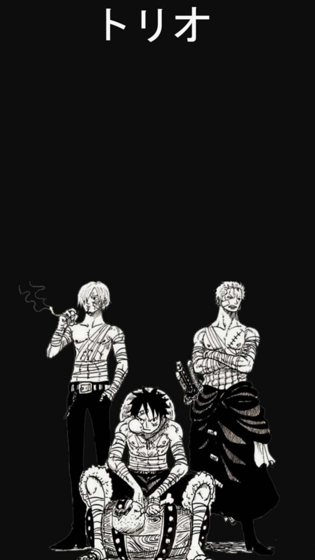 Luffy Black And White Wallpaper
