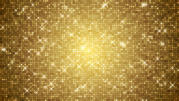Gold Glitter Stars Background