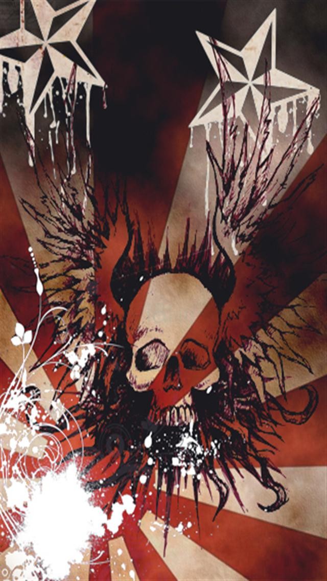 Winged Skull iPhone Wallpaper 5s4s3g Html