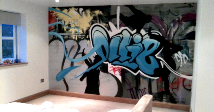 Free download Graffiti Bedroom Decoration On The Wall [731x382] for