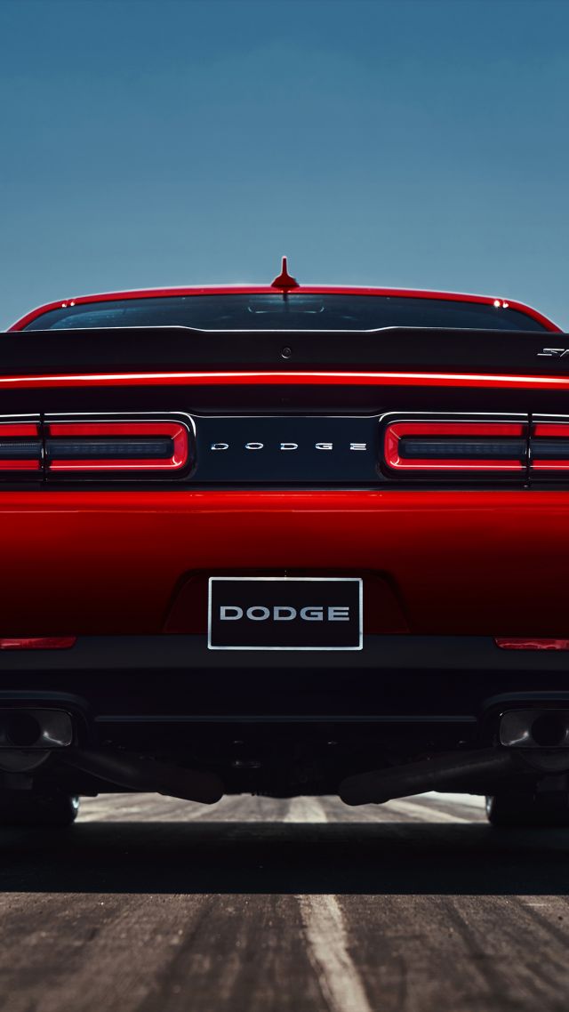 Wallpaper Dodge Challenger Srt Demon Red New York Auto Show