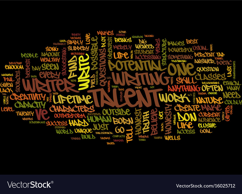 Forget About Talent Text Background Word Cloud Vector Image
