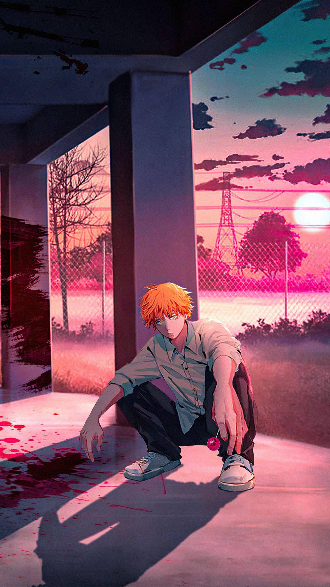 Anime Series Chainsaw Man Guy Denji Wallpaper