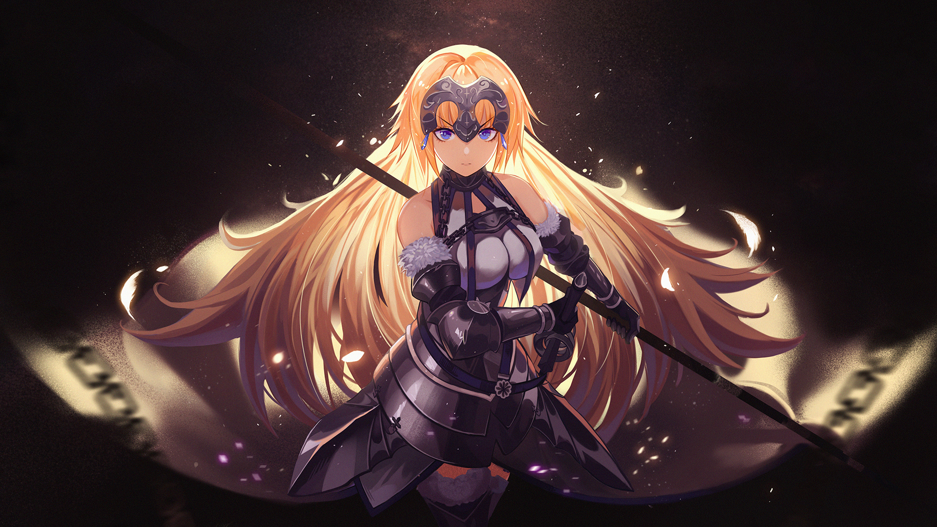 Blue Eyes Blonde Long Hair Jeanne D Arc Anime Fate Wallpaper