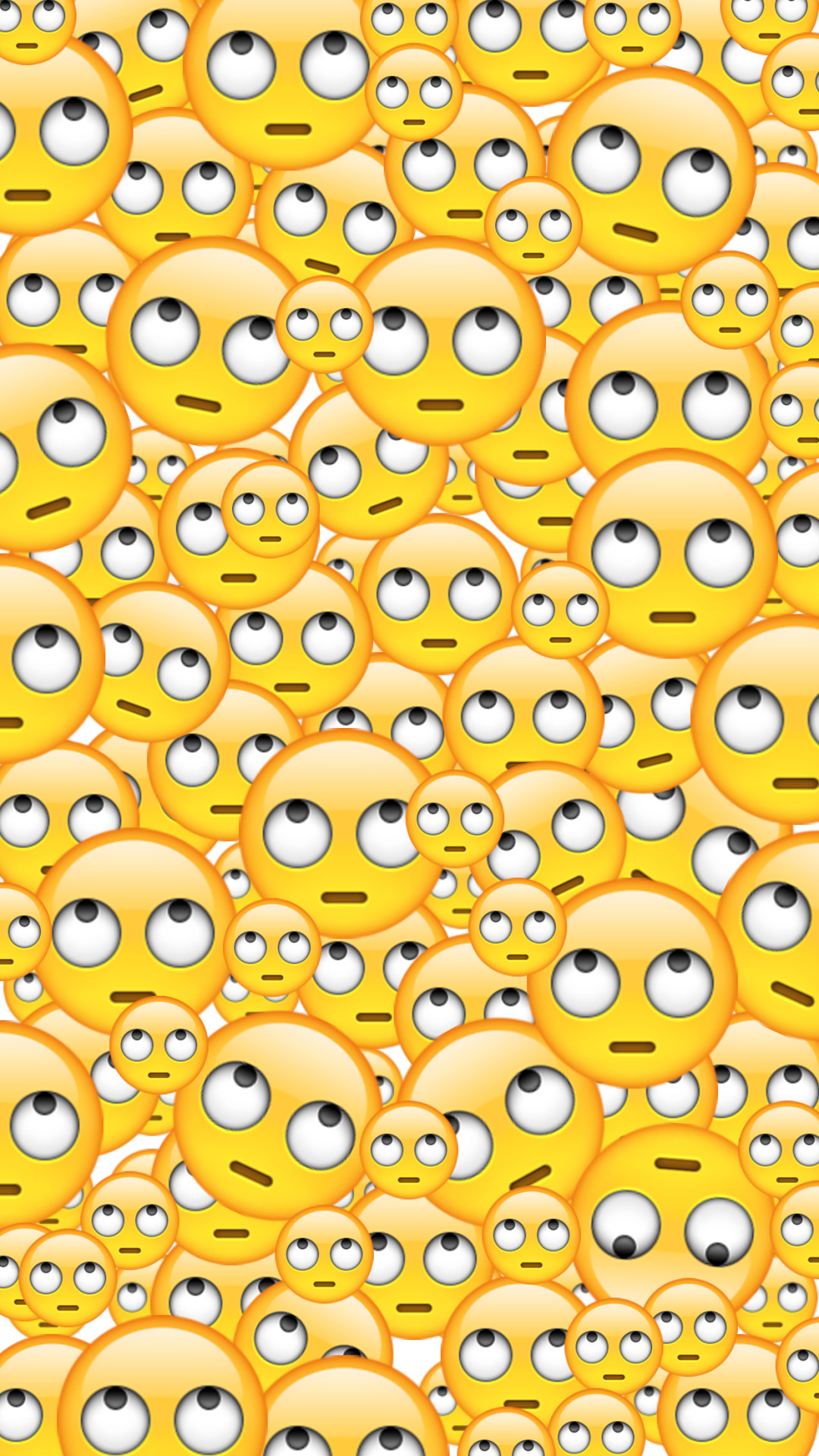 A seamless pattern of the 'Eyes Rolling' emoji, perfect for a playful and expressive HD wallpaper