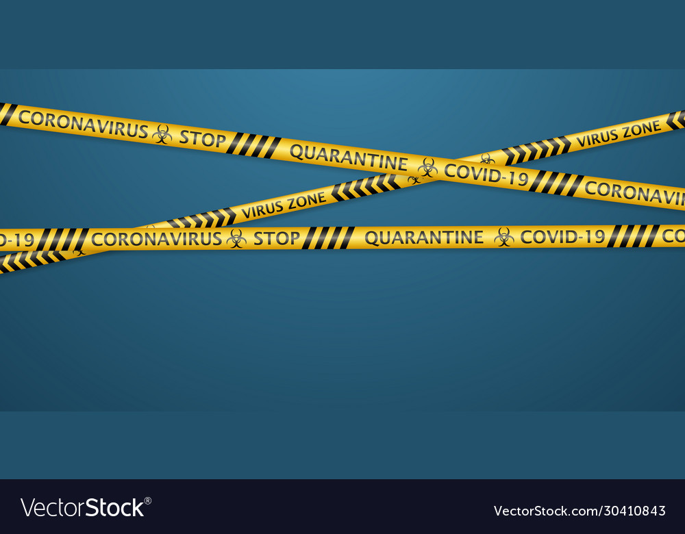 Background Coronavirus Safety Tapes Royalty Vector