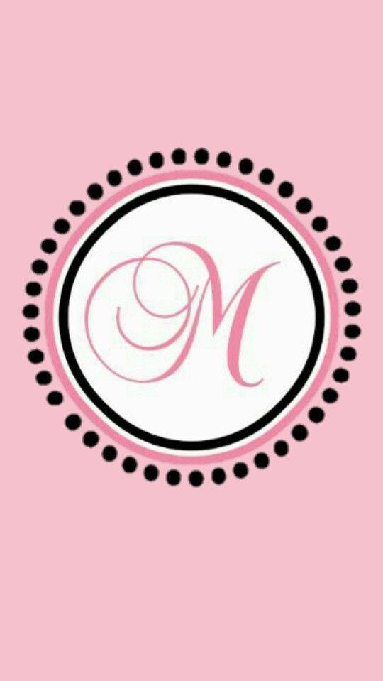 Pink Letter M Cute Wallpaper For Phone iPhone