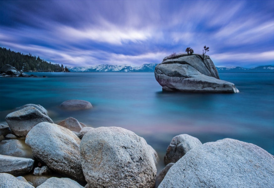 Bonsai Rock Lake Tahoe Nevada Wallpaper