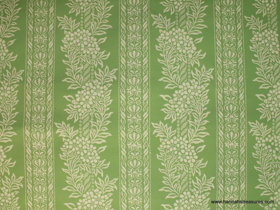 S Vintage Wallpaper Beautiful Antique Floral Stripe Of Lime