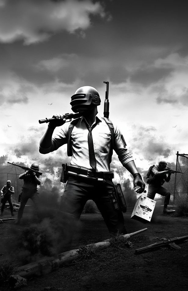 Black And White Pubg Wallpaper