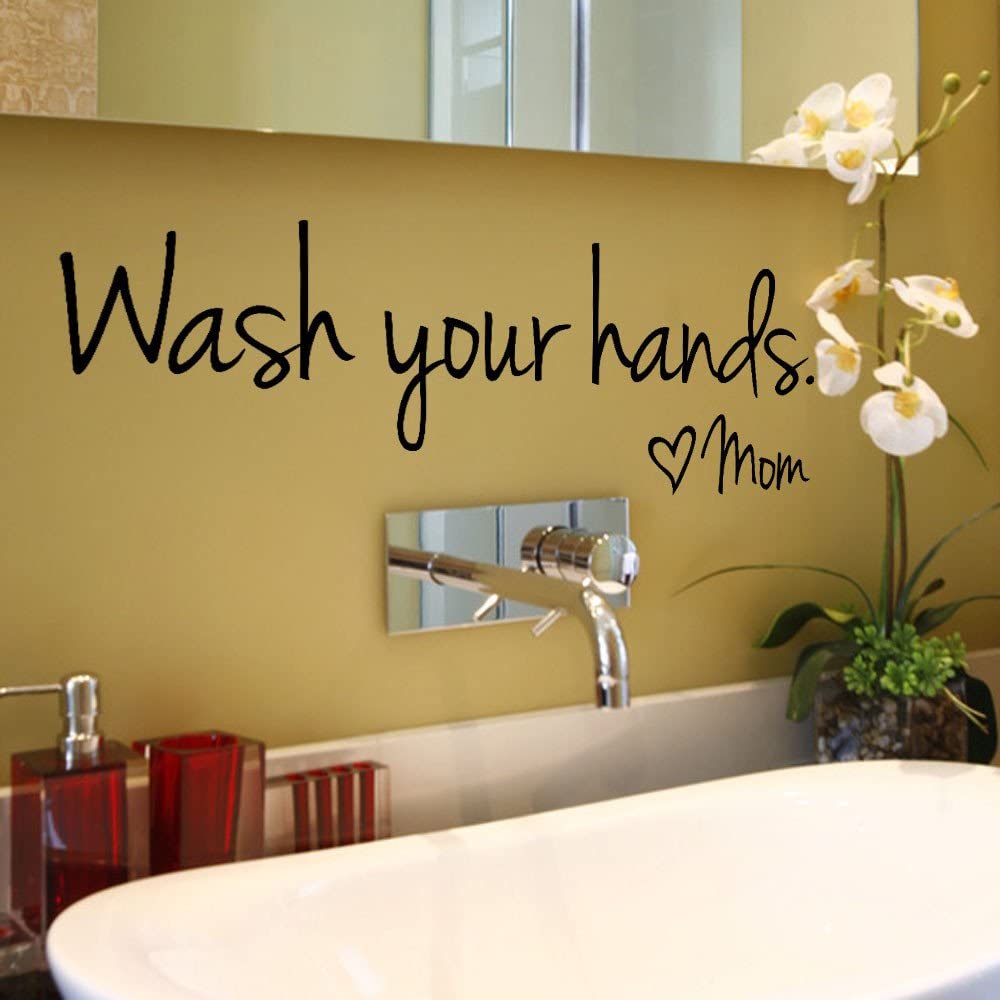 Amazon Euone Wall Sticker Wash Your Hands Mom Vinyl Art