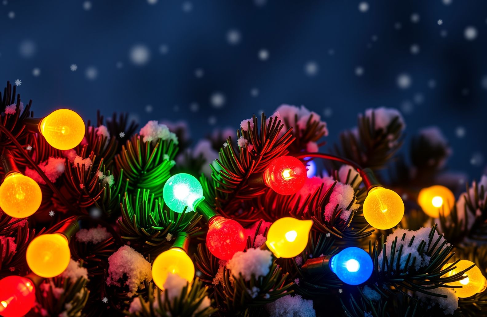 Blinking Christmas Lights Wallpaper