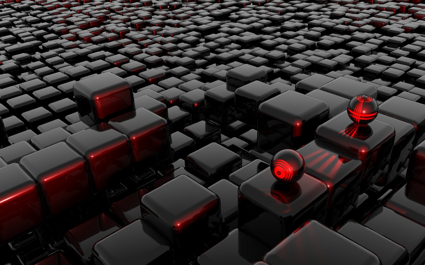 3d Wallpaper Abstract Black Red Cgi