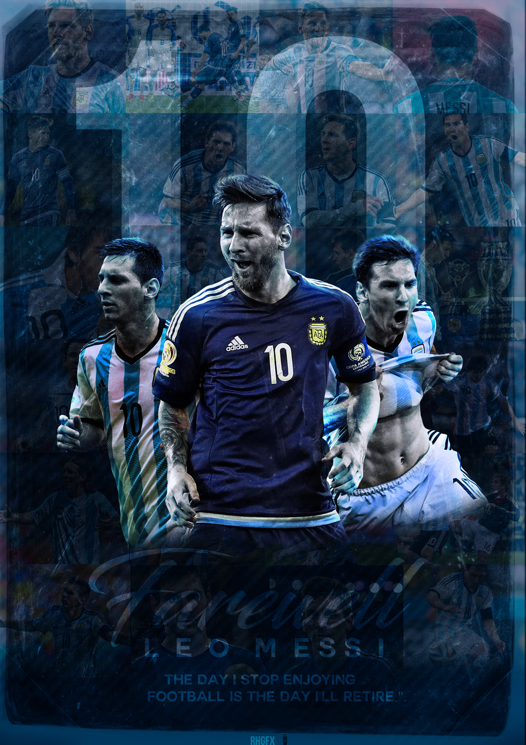 Lionel Messi Argentina Farewell Wallpaper By Rhgfx2