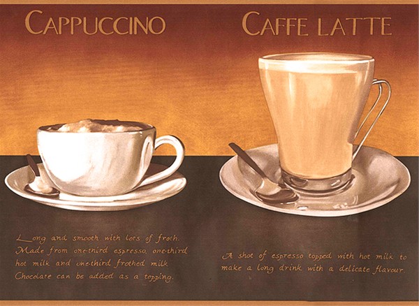 Coffee Wallpaper Border Aw0709b Cafe Decor Espresso Cappuccino