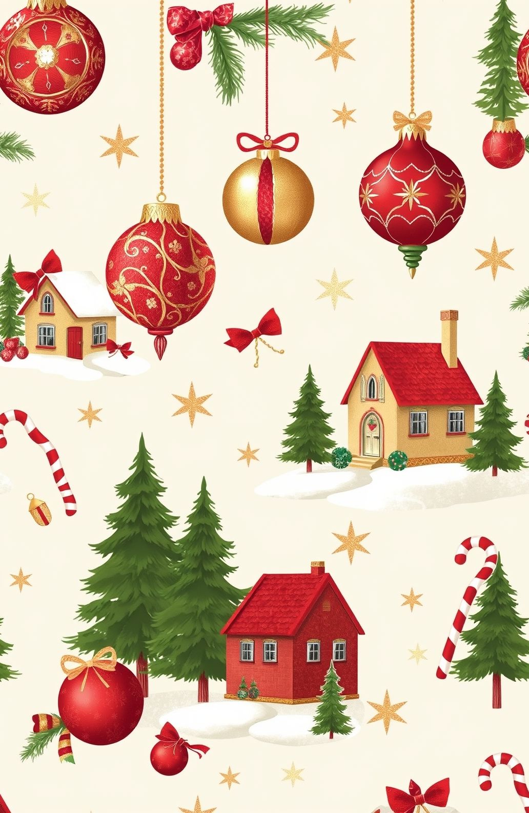 Old Fashioned Christmas Wallpaper