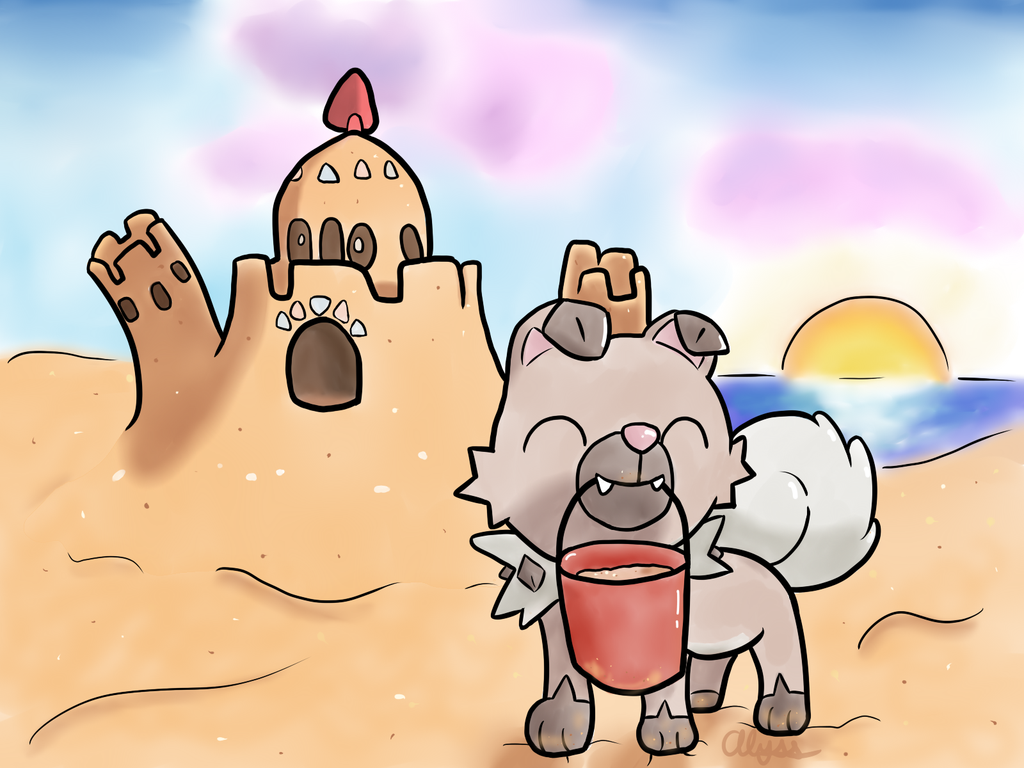 Rockruff And Palossand By Drpepperperson