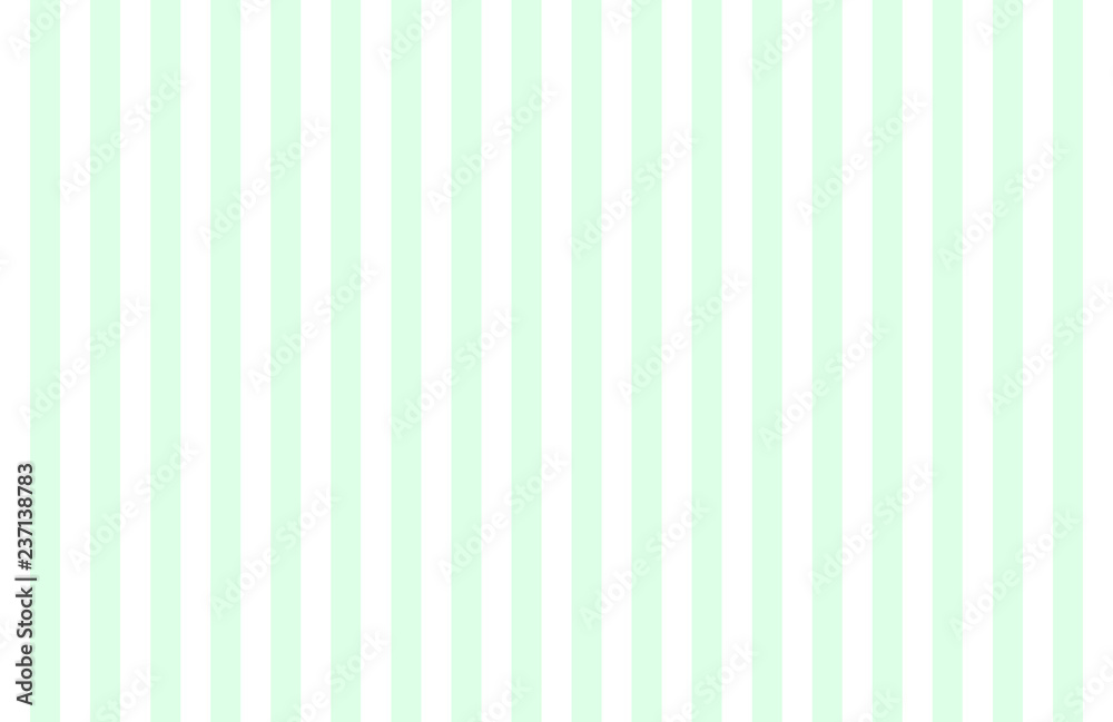Pattern of vertical same size mint green and white stripes with