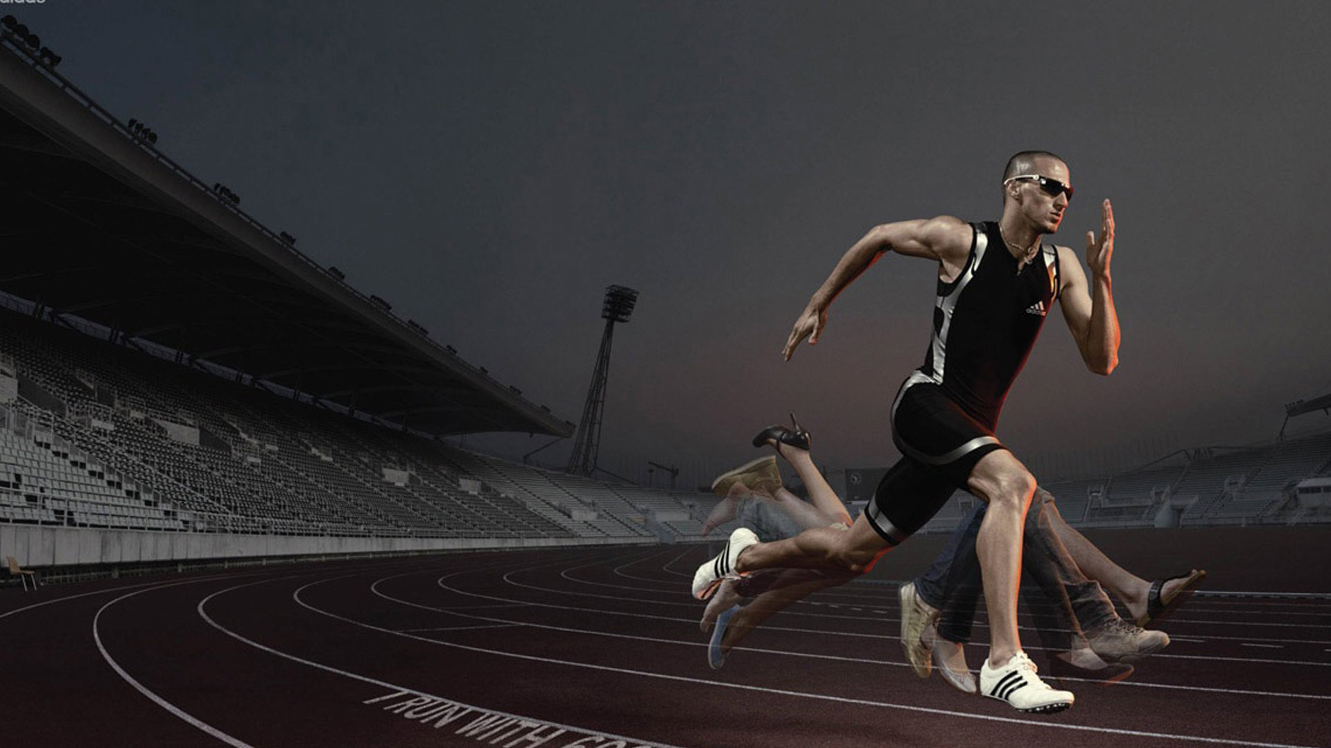 Athletic Running HD Image Wallpaper