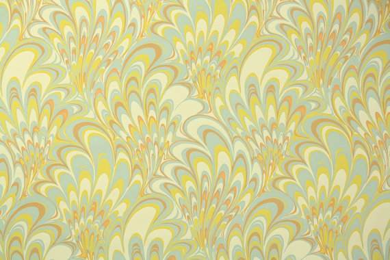 Vintage Wallpaper By The Yard 70s Retro 1970s Yellow And