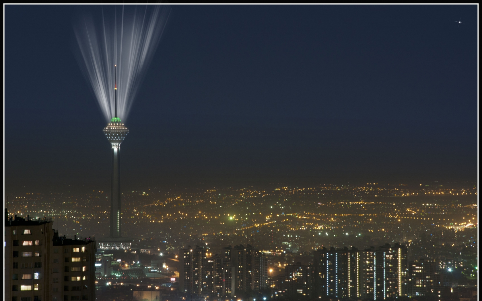 Tower Iran Tehran At Night Milad Wallpaper