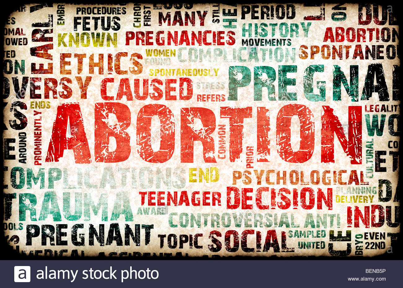 Abortion Of Pregnancy Danger Background As A Art Stock Photo